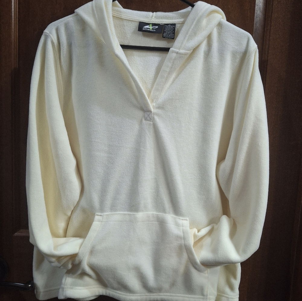 Athletech Cream Hooded Pullover